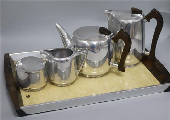 A Pinder Bros 1950s teaset and tray